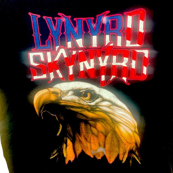 Lynyrd Skynyrd American Bald Eagle Men’s/ Unisex Band Graphic T-Shirt Size L - Picture 2 of 7